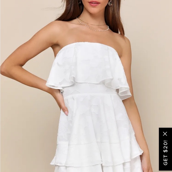 Lulus White Strapless Dress - Picture 3 of 3